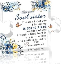 Presentes Soul Sister para mulheres, amigas, presentes de Natal para irmãs, meias para irmãs, melhores presentes de meia para mulheres, melhores presentes de amizade para irmãs adultas