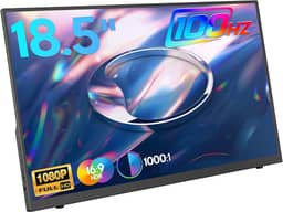 HONGO Monitor Portátil De 18,5" 100Hz 1080P, Suporte Grande, Tela Fhd Ips Hdr Para Jogos, Travel Second Mac, Pc, Xbox, Ps4/5