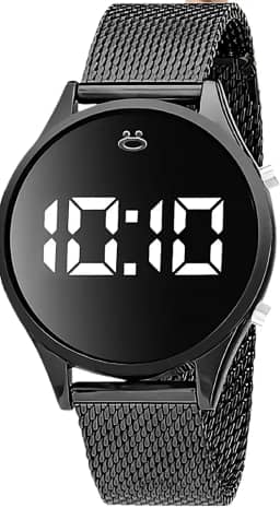 Relogio Feminino Qualidade Premium Aço Inox Digital + Caixa Led Original Silicone Casual