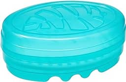 Marilu Saboneteira Oval Verde com Grelha - Ideal para Viagens e Banheiros - Design Prático e Durável