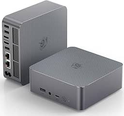Beelink Mini PC, 5650U Pro AMD Ryzen 5 (até 4,2GHz) 16GB DDR4 RAM 500GB M.2 NVMe SSD Mini Desktop, Dual LAN/Wifi6/BT5.2/USB3.2/4K@60Hz Dual HDMI Display, Office/Home Micro PC