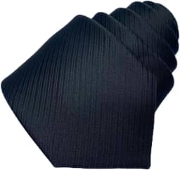 Gravata masculina skinny preta clássica para eventos formais com caixa de presente