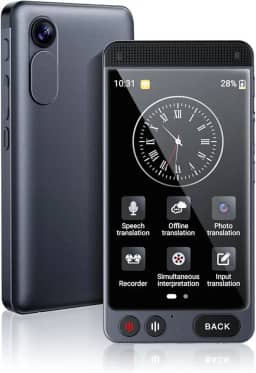 Dispositivo tradutor de idiomas offline, tradutor instantâneo D21, sem necessidade de WiFi, tradução de voz bidirecional em tempo real, 142 idiomas, tradução de voz em tempo real, gravação e foto para