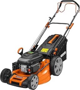 Cortador de Grama a Gasolina Tramontina CCT53M com Diâmetro de Corte de 530 mm Motor 196 cc com Sistema de Tração Chassi Metálico e Recolhedor Rígido