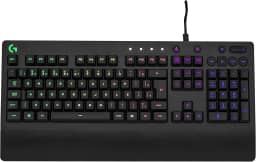 Teclado Gamer Logitech G213 com Layout ABNT2, RGB LIGHTSYNC, Controles de Mídia Dedicados, Design Durável e Resistente à Respingos