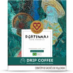 3 Corações Café Drip Coffee Gourmet Portinari, Notas Frutadas - contém 10 unidades