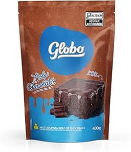Mistura para Bolo Sabor Chocolate, Pacote de 400g, Globo