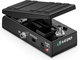VEDO Pedal de Wah e Volume para Guitarra Elétrica - Pedal Duplo em 1 com True Bypass, Controle de Volume Ativo, Design Compacto e Alumínio Resistente - Profissional para Guitarra, Teclado e Pedais