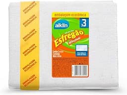 Pano Chão Esfregão Alvejado 40 X 67 Com 3 Unidades, Alklin