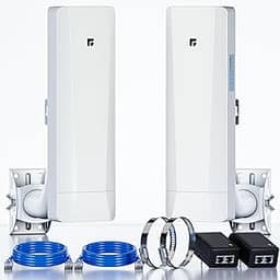 Ponte sem fio ponto a ponto/multiponto, ponte sem fio externa de 5,8 GHz para fornecer comunicação de rede para loja, celeiro, prédio de garagem, conjunto pré-configurado de longa distância de 3 km.