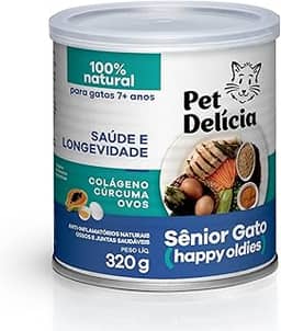 Ração Úmida Natural Pet Delícia Sênior Gato 7+ anos 320g para gatos idosos