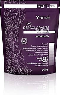 Yamá Pó Descolorante Ametista 300g - Pó Azul, Neutra Tons Quentes, Melhora Aparência e Brilho, Reduz Amarelados, Fragrância Suave
