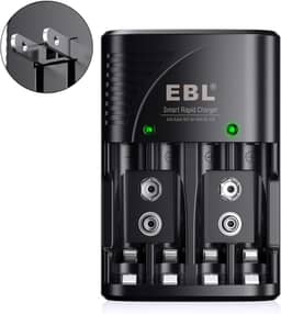 EBL Carregador Rápido Inteligente Aa Aaa para Baterias Recarregáveis Ni-Mh Ni-Cd Aa Aaa 9V