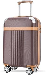 Mala de Viagem de Bordo Athena 10kg Rígida ABS Padrão ANAC com 4 Rodas duplas 360º e Trava de segredo numérico, divisória interna com zíper e elástico de fixação, Bronze, Santino – ABGV182P32