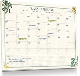 Planner Agenda Mensal Tropical - 50 folhas - tamanho A4