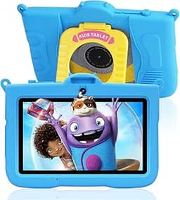 Tablet infantil de 7 polegadas, tablet Android 13 para crianças, 64 GB ROM 256 GB expansível para crianças, controle parental, tela IPS, com capa à prova de quedas, câmera dupla, Bluetooth, WiFi