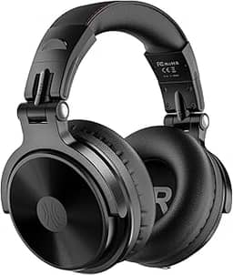 OneOdio Fones de ouvido supra-auriculares Bluetooth, 110 horas, som estéreo sem fio/com fio, fones de ouvido dobráveis com graves profundos de 50 mm e drivers de neodímio para PC/telefone/tablet