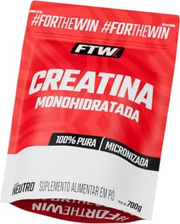 FTW Creatina Monohidratada 100% Pura - Explosão de Energia, Força e Resistência - Absorção Rápida para Ganho de Massa e Performance (700G)