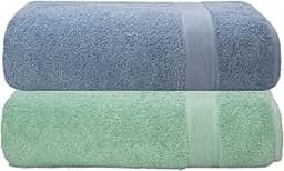 Kit Jogo Toalhas De Banho, 2 Peças, Ícone - Camesa, 100% Algodão Premium, 70x140cm, Alta Absorção, Toque Extra Macio Luxo, 500 g/m² - ALTIHAUS (Azul/Piscina)