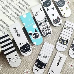 Kit 6 Marcadores de Página Magnéticos GATOS Cats Frente e verso estampas diferentes. Páginas de livros, cadernos e planner Papelaria Criativa