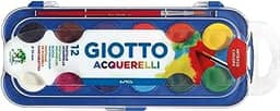 GIOTTO Acquarelli, Aquarela em Estojo de Pastilhas de 30mm, 12 Cores