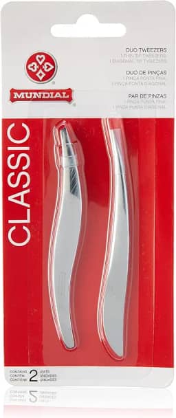 Duo De Pinças Anatômicas, Mundial S/A, Prateado