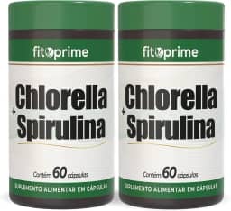 Kit 2x Chlorella + Spirulina 60 Cápsulas