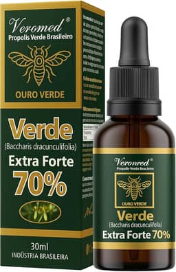 Extrato de Própolis Verde 70% Extra Forte 30ml Veromed Proteção Reforçando a Imunidade