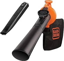 BLACK+DECKER Aspirador de Pó, Soprador e Triturador, para Remoção de Folhas Secas e Molhadas, Modelo BV25, 110V