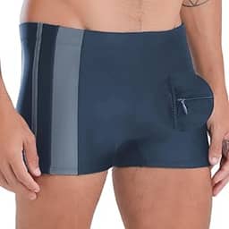 Sunga Boxer Praia Mash Com Bolso Zíper Uv 50+ Dryfast