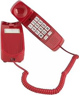 Telefone fixo iSoHo – telefones com botões grandes para idosos, telefones com fio de montagem na parede para idosos, telefone residencial fácil com teclado iluminado, toque alto e sem necessidade de