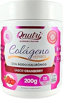 Colágeno Verisol Pó 200g Ácido Hialurônico Sabor Cranberry Suplemento Qnutri