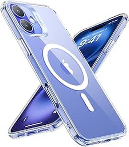 ESR para iPhone 16 capa, compatível com MagSafe, proteção de nível militar, resistente ao amarelecimento, parte traseira resistente a arranhões, transparente