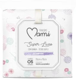 Papi Textil Fralda Super Luxo Mami C/ Bainha Estampada 70Cm X 70Cm Contem 05 Un