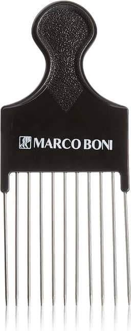 Marco Boni Pente Afro Com Dentes Em Metal Dentes Longos 1219 Preto 1 Unidade