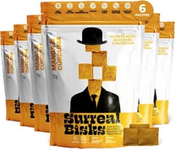 Kit 6 Snacks Saudáveis - 6x Pacotes Snacks Manga e Cúrcuma - Salgadinho Vegano, Lanche Sem Glúten e Sem Lactose - Biscoito Fit a Base de Plantas - 6x35g