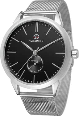 Relógio masculino esportivo automático de movimento chinês analógico exclusivo com pulseira de aço inoxidável, chinês