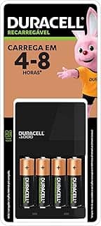 Duracell Carregador de Pilhas Recarregáveis AA e AAA Com 4 Pilhas AA