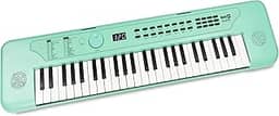 RockJam Teclado de piano USB de 49 teclas com aulas e adesivos para palestras