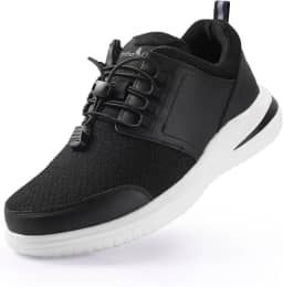 Tênis masculino extra largo para caminhar o dia todo, tênis ortopédico com suporte de arco, bico largo para alívio da dor na fascite plantar