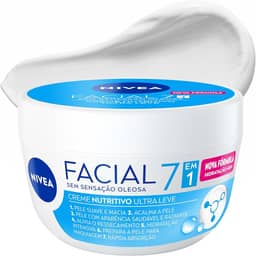 NIVEA Creme Facial Nutritivo 100g - Sua fórmula à base de água, Karité e Vitaminas hidrata por 30h sem deixar a pele oleosa, além de ser um ótimo primer