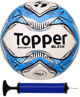 Bola Society Topper Slick Azul + Bomba De Ar