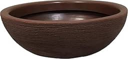 Vaso Redondo Bacia para Plantas 32x11cm Marrom Alpe