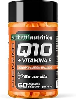 Coenzima Q10 100mg Coq10 Vitamina E com 60 Cápsulas Ubiquinona Ubiquinol Zuchetti nutrition
