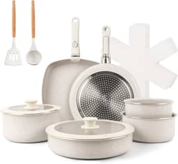 Jogo de Panelas 18 Peças, Conjunto de panelas antiaderentes Punho destacável, Conjuntos de panelas de cozinha de indução antiaderente com alça removível