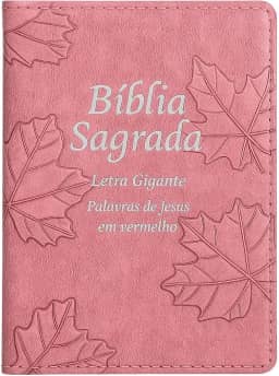 Bíblia Sagrada Letra Gigante com Harpa – Capa Rose – Palavras de Jesus em Vermelho