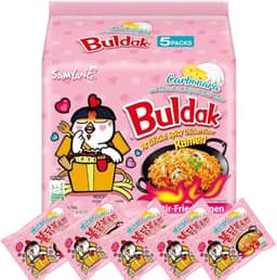 MACARRÃO INSTANTÂNEO LAMEN BULDAK SAMYANG - FRANGO CARBONARA 5X - PACK CONTENDO 5 PACOTES
