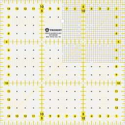 Régua para Patchwork, Escalas em mm, em Acrílico 3 mm, 15 x 15 cm PT.150X150 – Trident, Trident, PT.150X150, Cristal