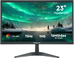 Monitor LED 23 Polegadas Full HD 75Hz - Tela de Computador com Imagens Nítidas e Cores Vibrantes, Tecnologia Anti-Cintilação, Design Compacto para Home Office, Jogos e Entretenimento
