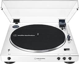 Toca-Discos Audio-Technica Sem Fio com acionamento automático por correia (Belt-Drive) AT-LP60XBT-WW, Branco/Branco, Bivolt 120/240V